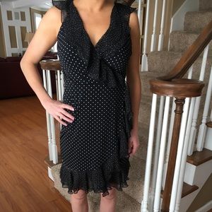 Black and white polka dot dress